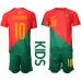 Portugal Bernardo Silva #10 Babykleding Thuisshirt Kinderen WK 2022 Korte Mouwen (+ korte broeken)